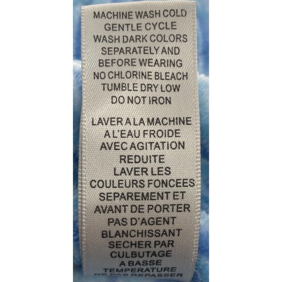 Jasmine Rose Women's Size Medium Blue/White Snowflake Print Plush Bathrobe - Picture 4 of 5